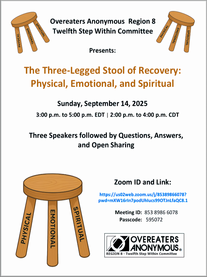 OA Region 8 - TSW Committee - The Three Legged Stool of Recovery Workshop