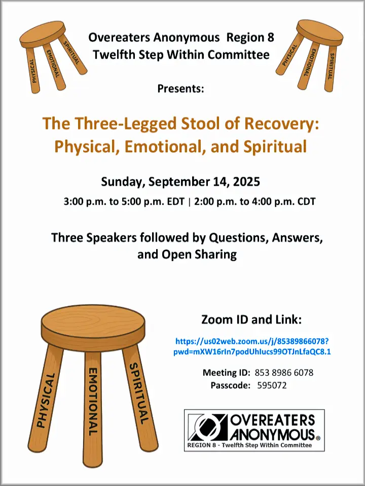 OA Region 8 - TSW Committee - The Three Legged Stool of Recovery Workshop